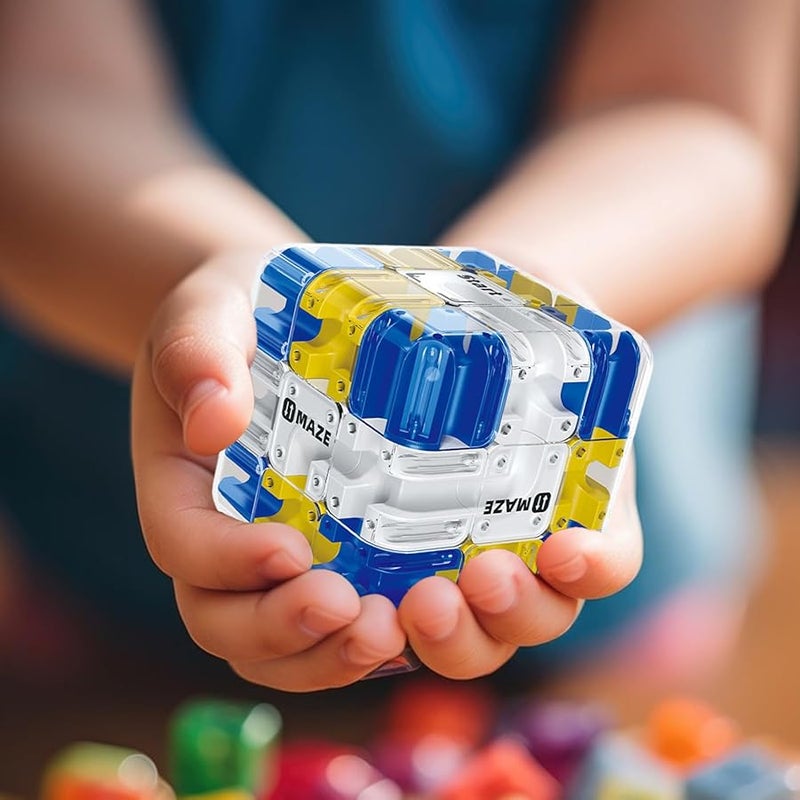 متاهة مكعب ثلاثي الأبعاد كبير مع كرة متدحرجة لغز تحدي منطقي محفز للدماغ للكبار والأطفال - Image 3